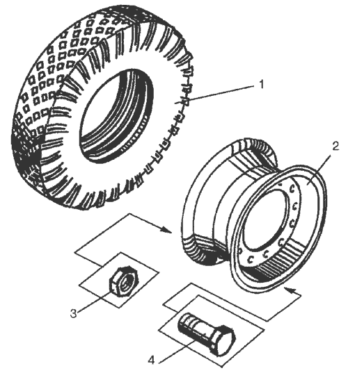 Колёсный диск и шина